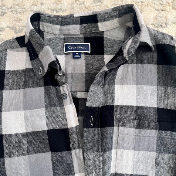 Men's  Flannel Shirt from Club Room  ~ MEDIUM ~ 100% Cotton - Picture 2 of 4